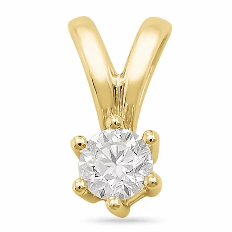 0,20 ct lab grown Diamant Solitäranhänger in 9 karat Gold 0,20 ct