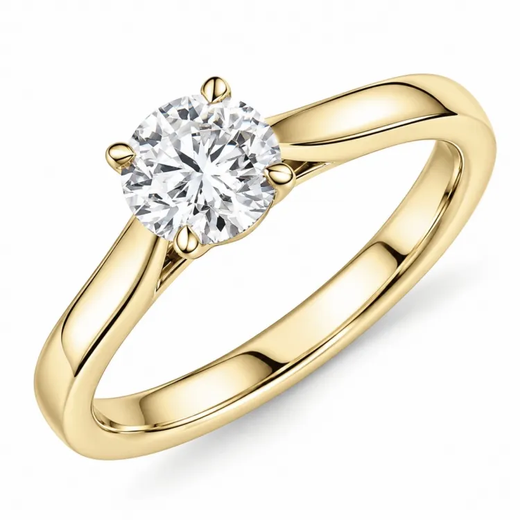1,00 ct lab grown Diamant Solitärring in 9 Karat Gold 1,0 ct