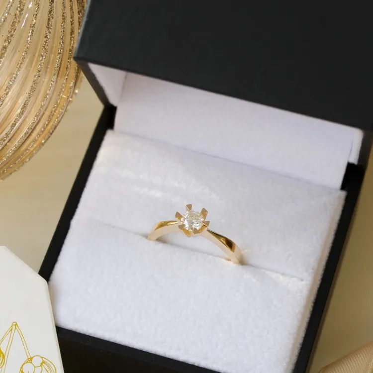 0,40 ct lab grown Diamant Ring in 14 Karat Gold 0,40 ct