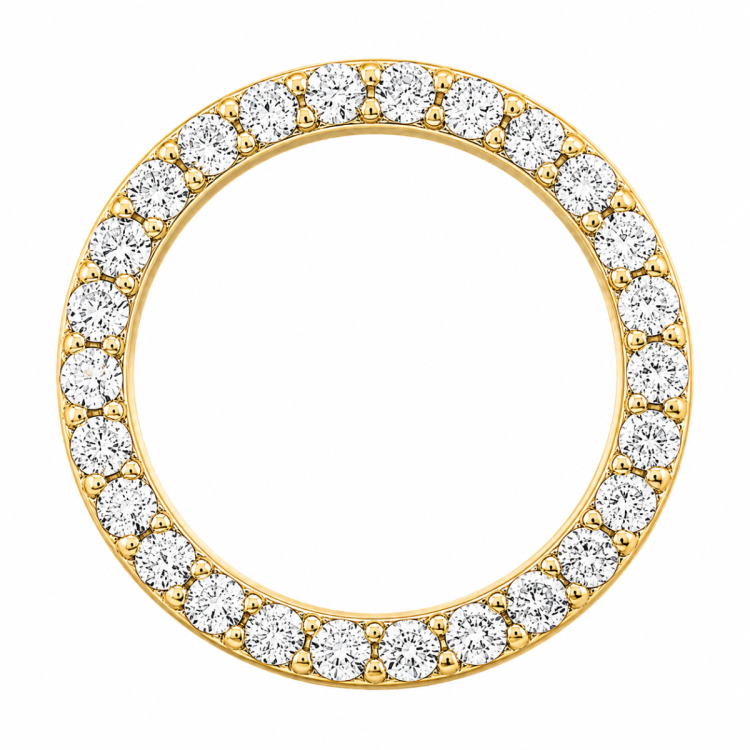 runder lab grown Diamant Anhänger in 14 karat Gold 0,53 ct