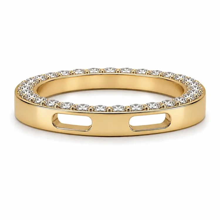 runder lab grown Diamant Anhänger in 14 karat Gold 0,53 ct