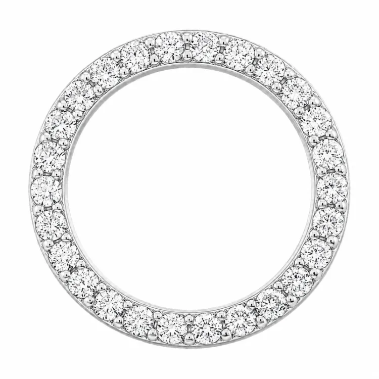 runder lab grown Diamant Anhänger in 14 karat Weißgold 0,53 ct