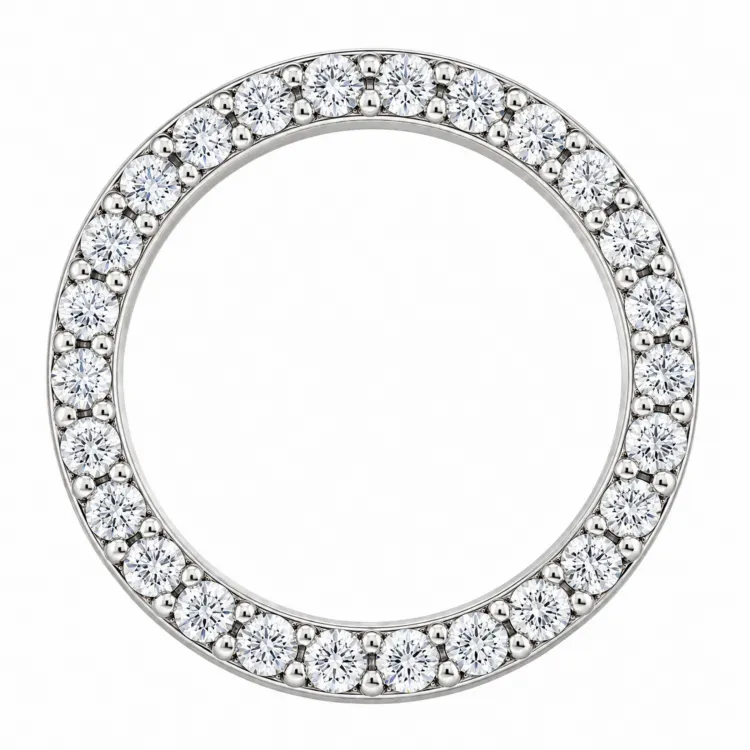 runder lab grown Diamant Anhänger in 14 karat Weißgold 0,53 ct