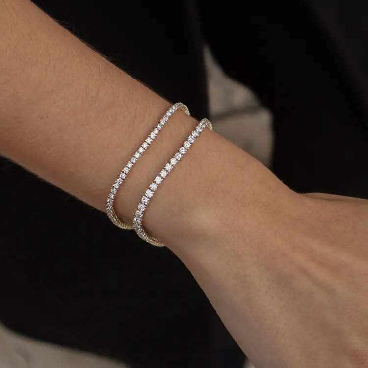 Tennisarmband 3,14 ct aus 14 Karat Gold