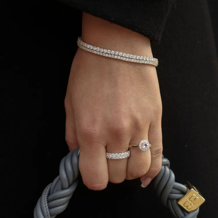 Tennisarmband 3,00 ct aus 14 Karat Gold