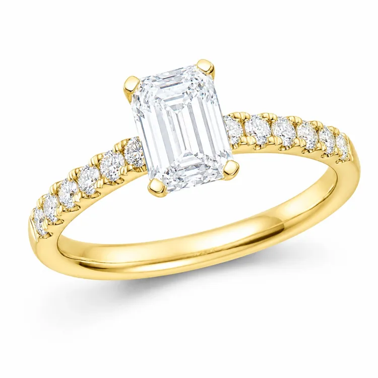 lab grown Diamant Ring in 14 Karat Gold 1,0 ct 0,26 ct