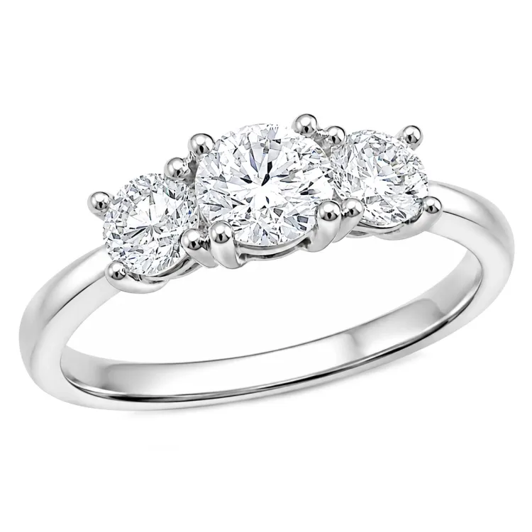 lab grown Diamant Ring in 14 Karat Weißgold 0,50 ct 0,52 ct