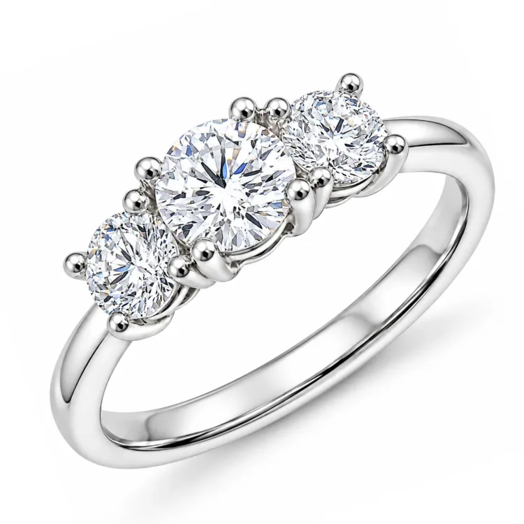 lab grown Diamant Ring in 14 Karat Weißgold 0,50 ct 0,52 ct