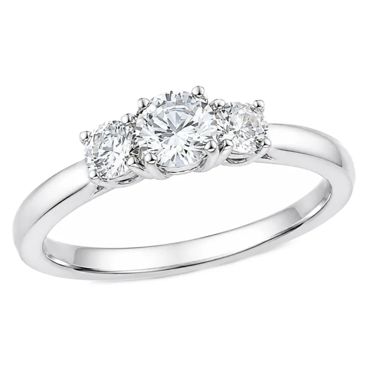 lab grown Diamant Ring in 14 Karat Weißgold 0,30 ct 0,20 ct