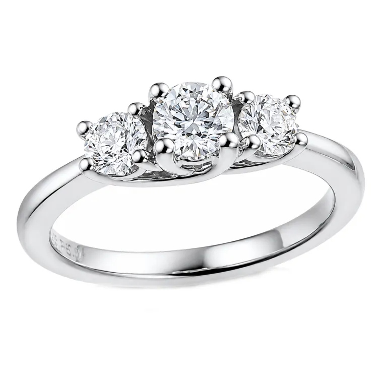 lab grown Diamant Ring in 14 Karat Weißgold 0,30 ct 0,40 ct