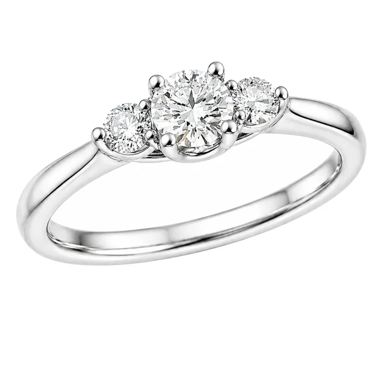 lab grown Diamant Ring in 14 Karat Weißgold 0,25 ct 0,16 ct