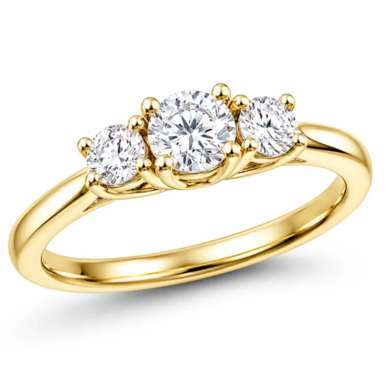 lab grown Diamant Ring in 14 Karat Gold 0,25 ct 0,26 ct