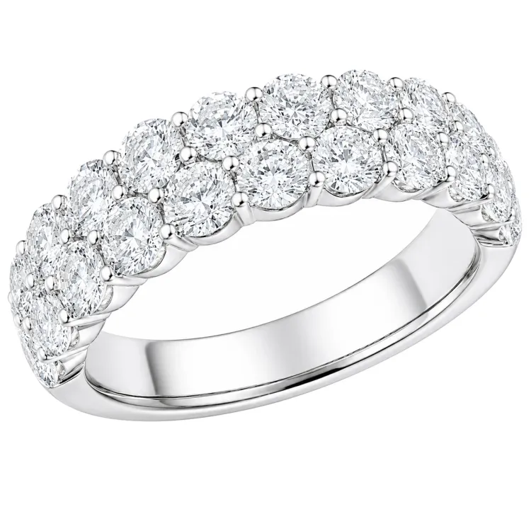 lab grown Diamant Ring in 14 Karat Weißgold 2,5 ct