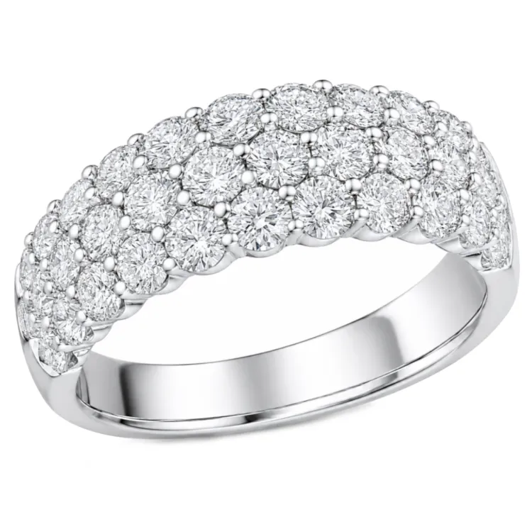 lab grown Diamant Ring in 14 Karat Weißgold 2,04 ct