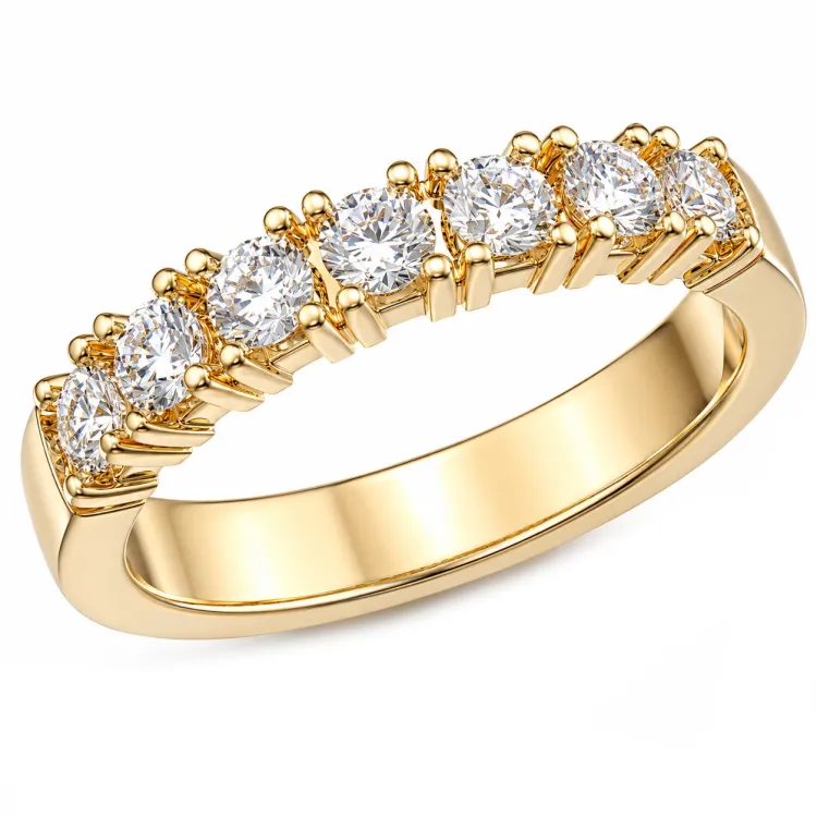 lab grown Diamant Memoirering in 14 Karat Gold 0,70 ct