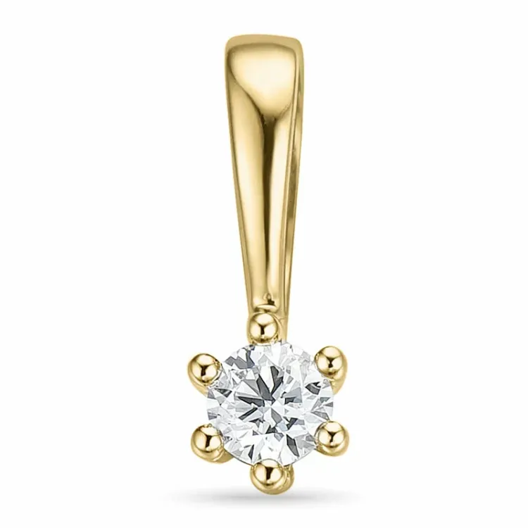 0,05 ct lab grown Diamant Anhänger in 14 karat Gold 0,05 ct