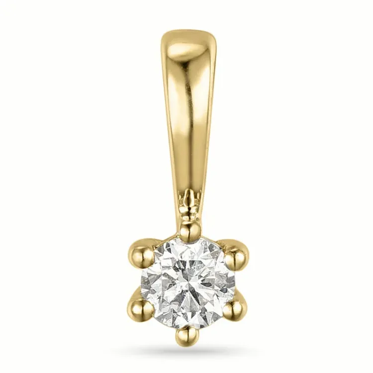 0,10 ct lab grown Diamant Anhänger in 14 karat Gold 0,10 ct