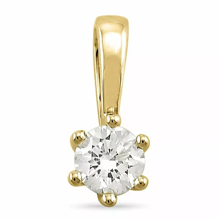 0,20 ct lab grown Diamant Anhänger in 14 karat Gold 0,20 ct
