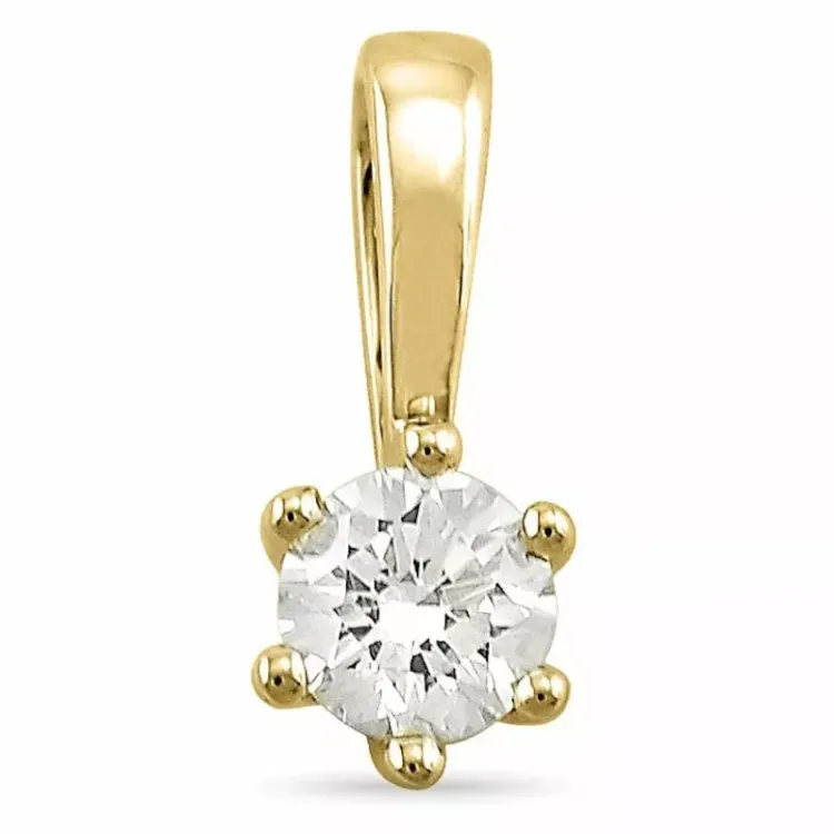 0,40 ct lab grown Diamant Anhänger in 14 karat Gold 0,40 ct