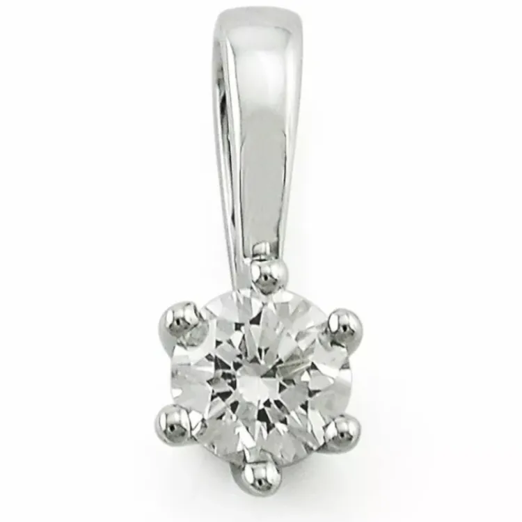 0,40 ct lab grown Diamant Anhänger in 14 karat Weißgold 0,40 ct
