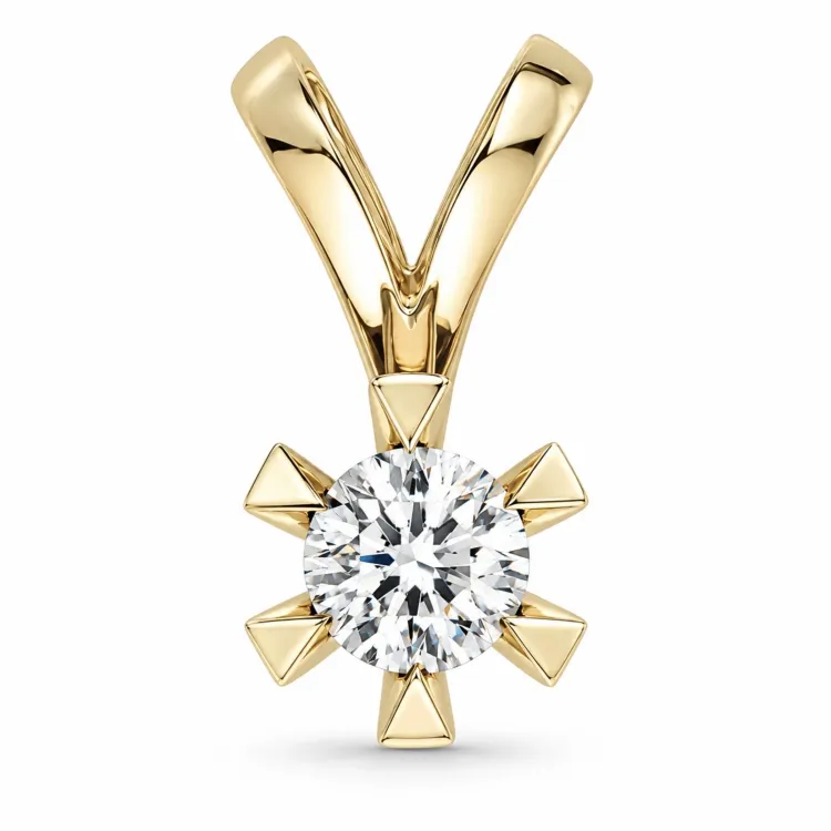 0,50 ct lab grown Diamant Anhänger in 14 karat Gold 0,50 ct