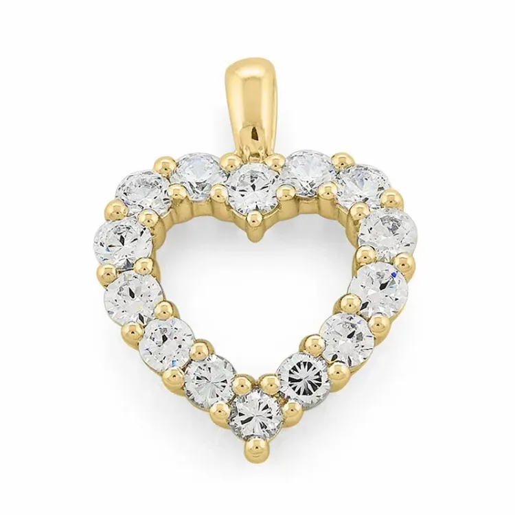 Herz lab grown Diamant Anhänger in 14 karat Gold 2,05 ct