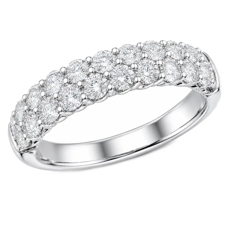 lab grown Diamant Ring in 14 Karat Weißgold 1,50 ct