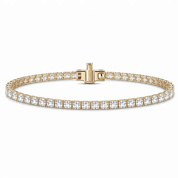 Tennisarmband 3,84 ct aus 14 Karat Gold