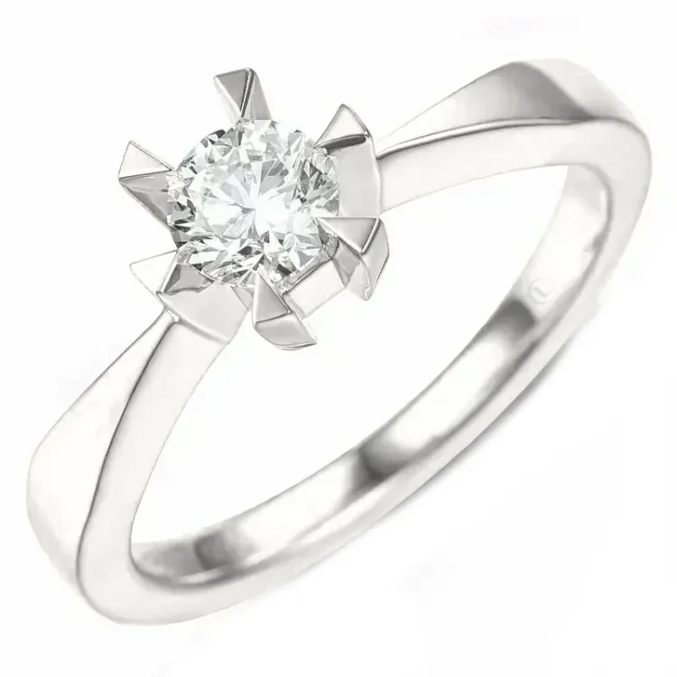 1,00 ct lab grown Diamant Solitärring in 14 Karat Weißgold 1,0 ct