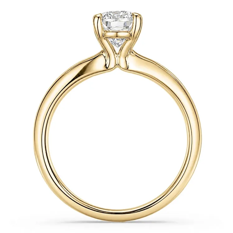 ovaler lab grown Diamant Solitärring in 14 Karat Gold 1,0 ct