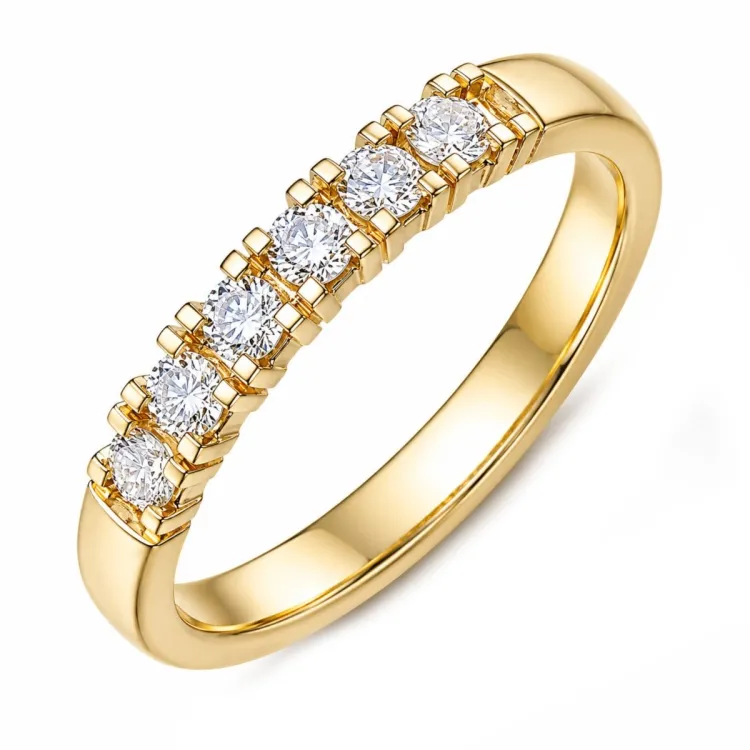 lab grown Diamant Memoirering in 14 Karat Gold 0,35 ct