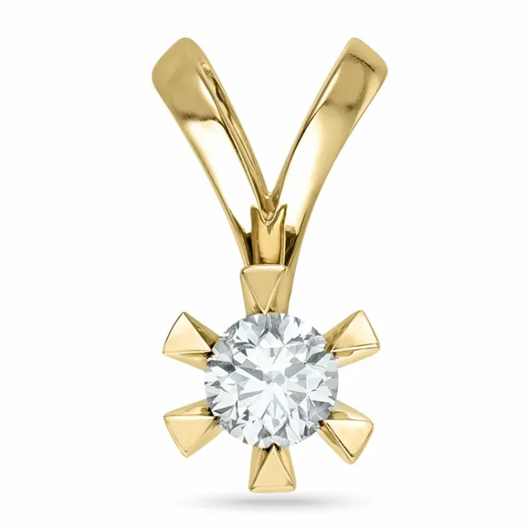 0,50 ct lab grown Diamant Anhänger in 14 karat Gold 0,50 ct
