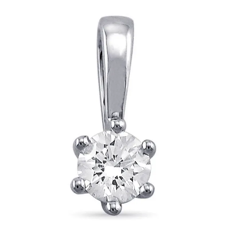 0,30 ct lab grown Diamant Solitäranhänger in 14 karat Weißgold 0,30 ct