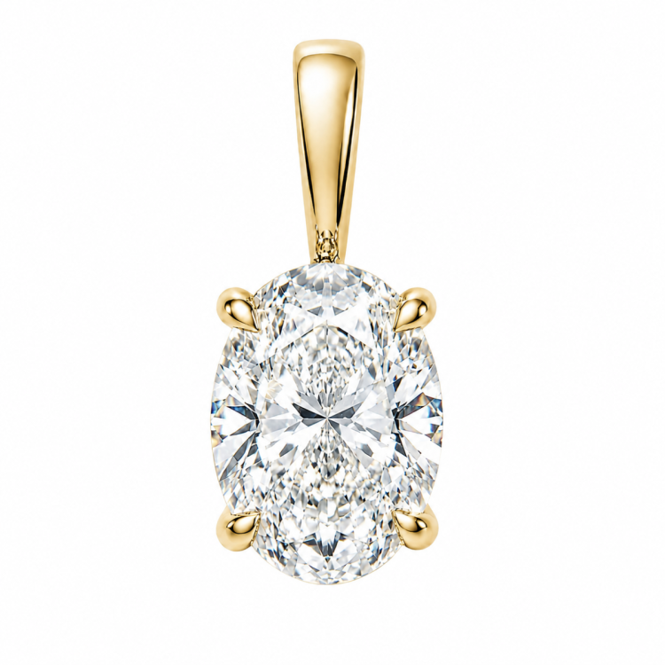 1,00 ct lab grown Diamant Solitäranhänger in 14 karat Gold 1,0 ct