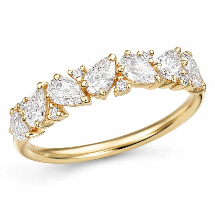 lab grown Diamant Ring in 14 Karat Gold 0,94 ct 0,05 ct