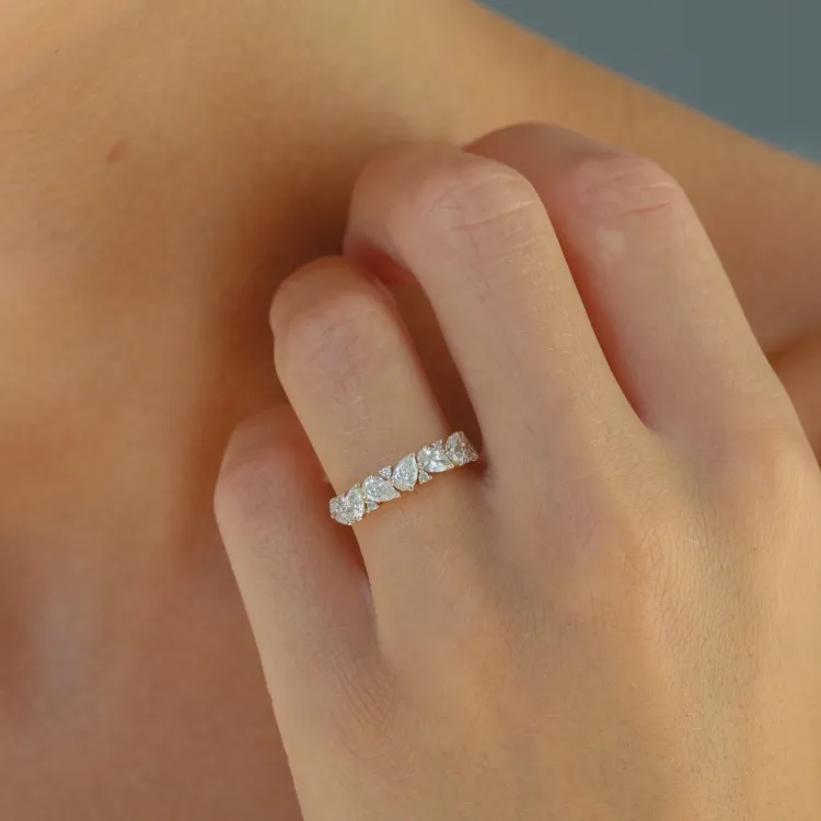 lab grown Diamant Ring in 14 Karat Gold 0,94 ct 0,05 ct