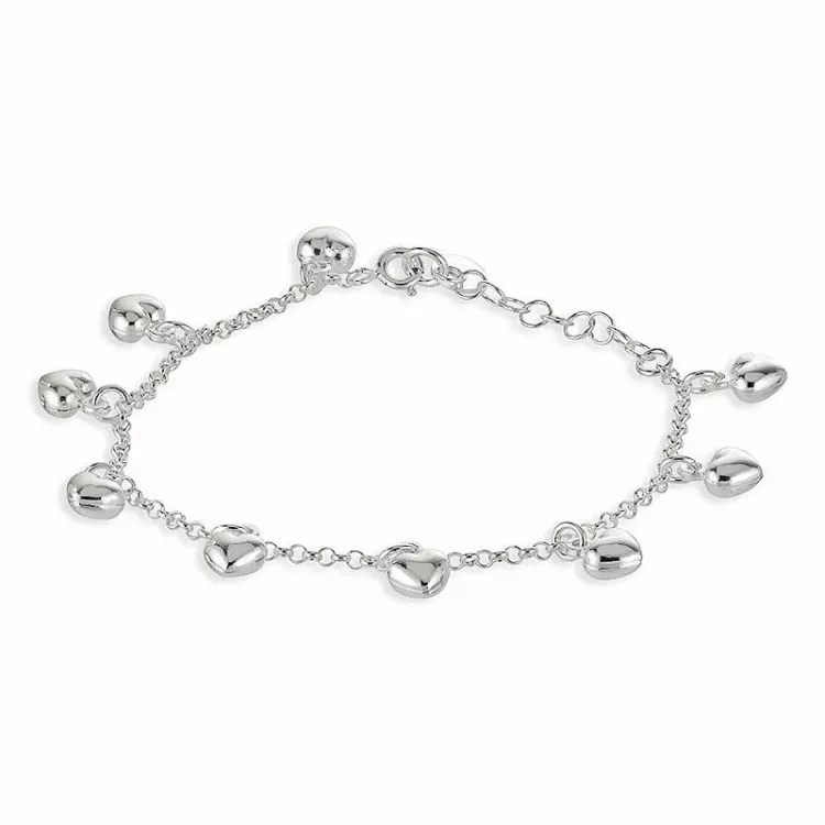 Herz Armband aus Silber und Herzförmiger Anhänger aus Silber