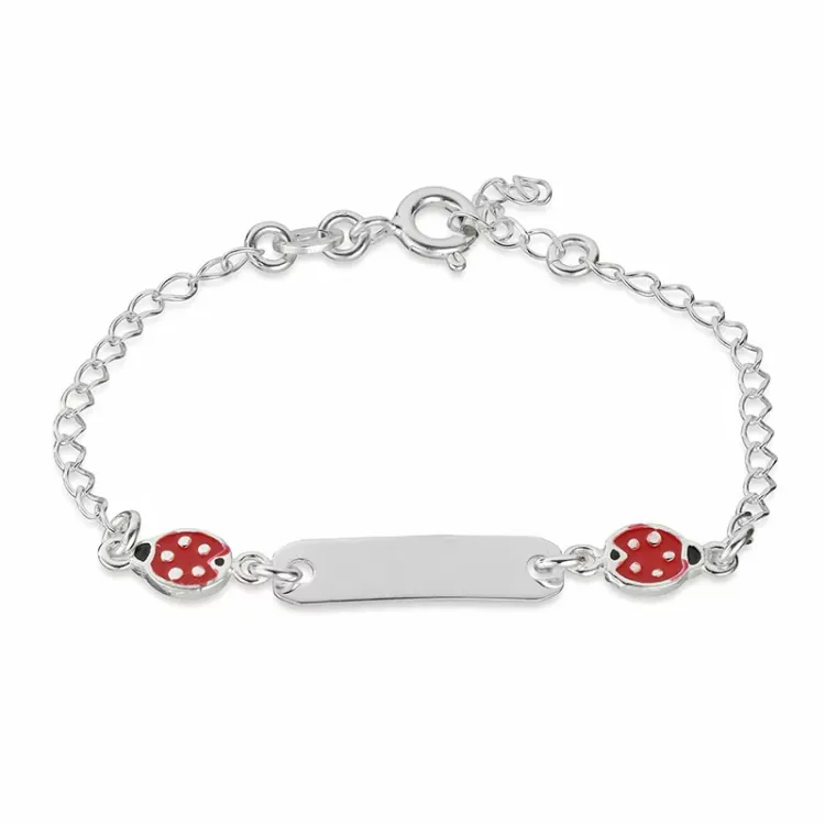 Kollektionsmuster Marienkäfer Armband aus Silber und Marienkäfer aus Silber