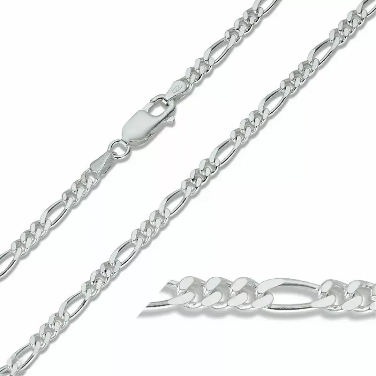 Figarohalskette aus Silber x 3,5 mm