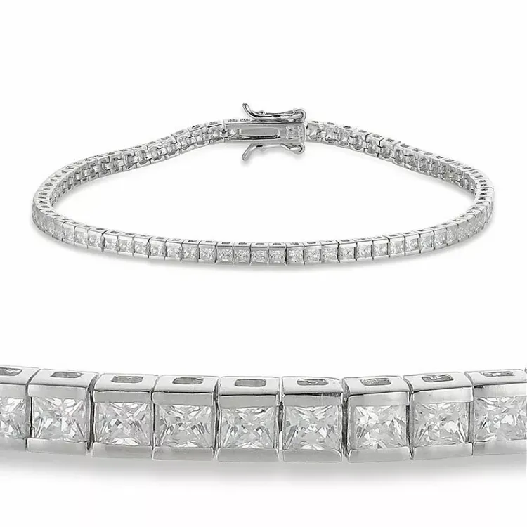 Zirkon Tennisarmband aus Silber x 3,1 mm