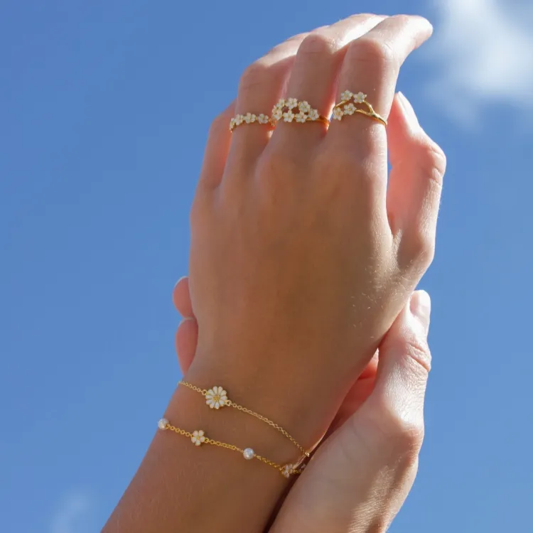 Marguerite Armband aus vergoldetem Sterlingsilber - Maggie