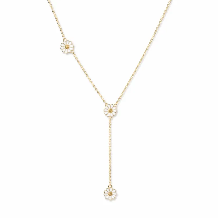 Marguerite Y-Halskette aus vergoldetem Sterlingsilber - Maggie