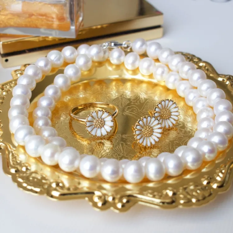 11 mm Marguerite Ring aus vergoldetem Sterlingsilber - Marie
