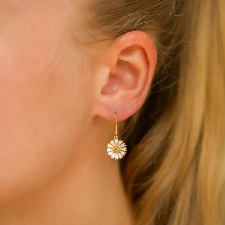 11 - 12 MM Marguerite Ohrringe in vergoldetem Sterlingsilber - Marie