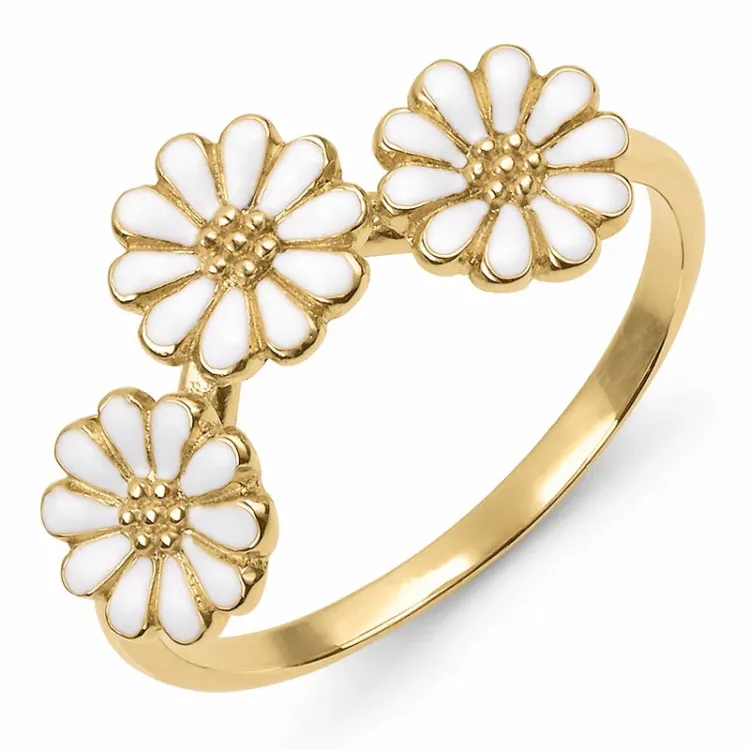7 mm Marguerite Ring aus vergoldetem Sterlingsilber - Maggie