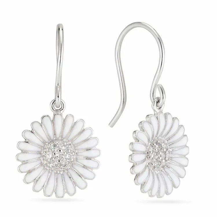 15 mm Marguerite Ohrringe in Silber - Matilda