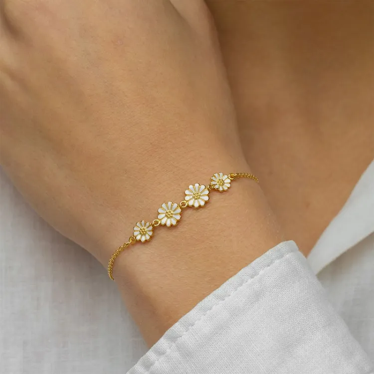 Marguerite Armband aus vergoldetem Sterlingsilber - Maggie
