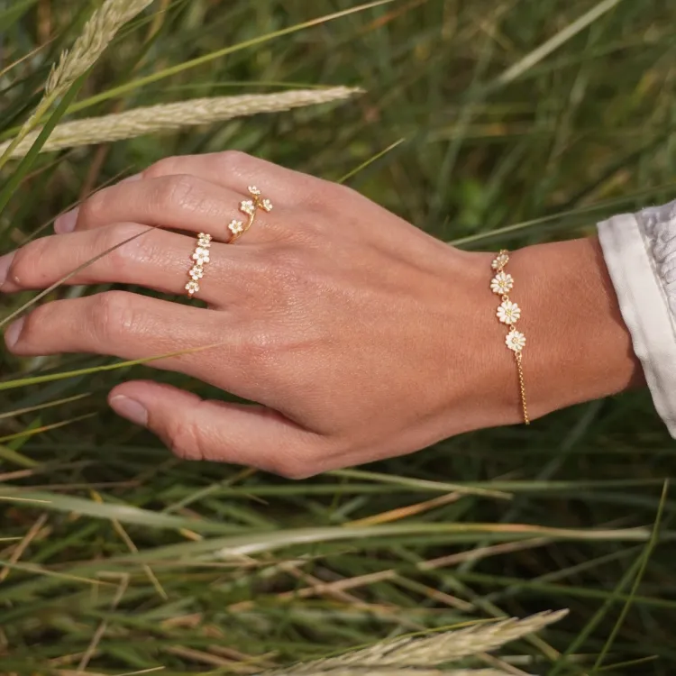 Marguerite Armband aus vergoldetem Sterlingsilber - Maggie