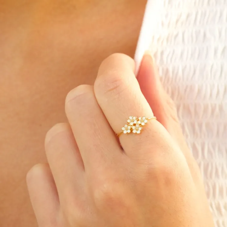 Marguerite Ring aus vergoldetem Sterlingsilber - Majse
