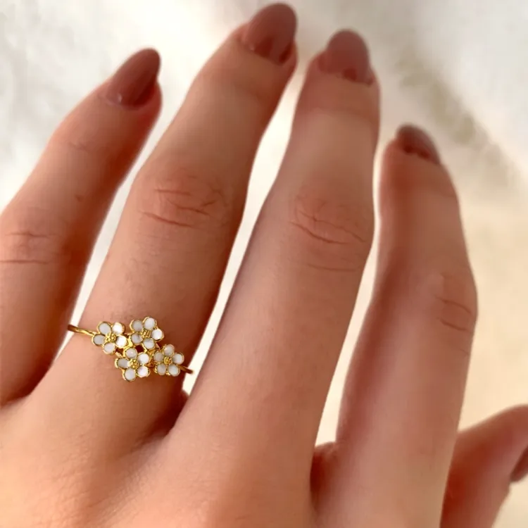 Marguerite Ring aus vergoldetem Sterlingsilber - Majse